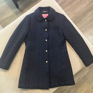Kate Spade Navy Quilted Coat